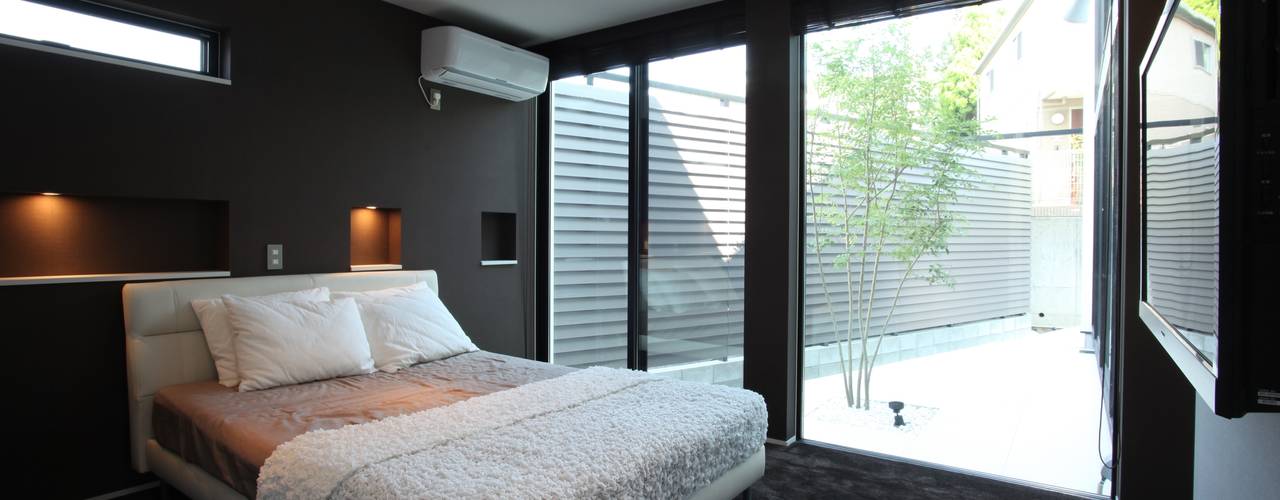 時の移ろいを感じる寝室 TERAJIMA ARCHITECTS／テラジマアーキテクツ モダンスタイルの寝室