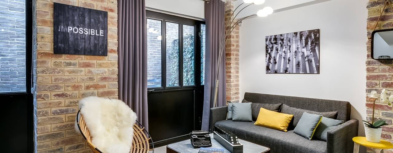 Loft parisien, Meero Meero Salas de estilo industrial