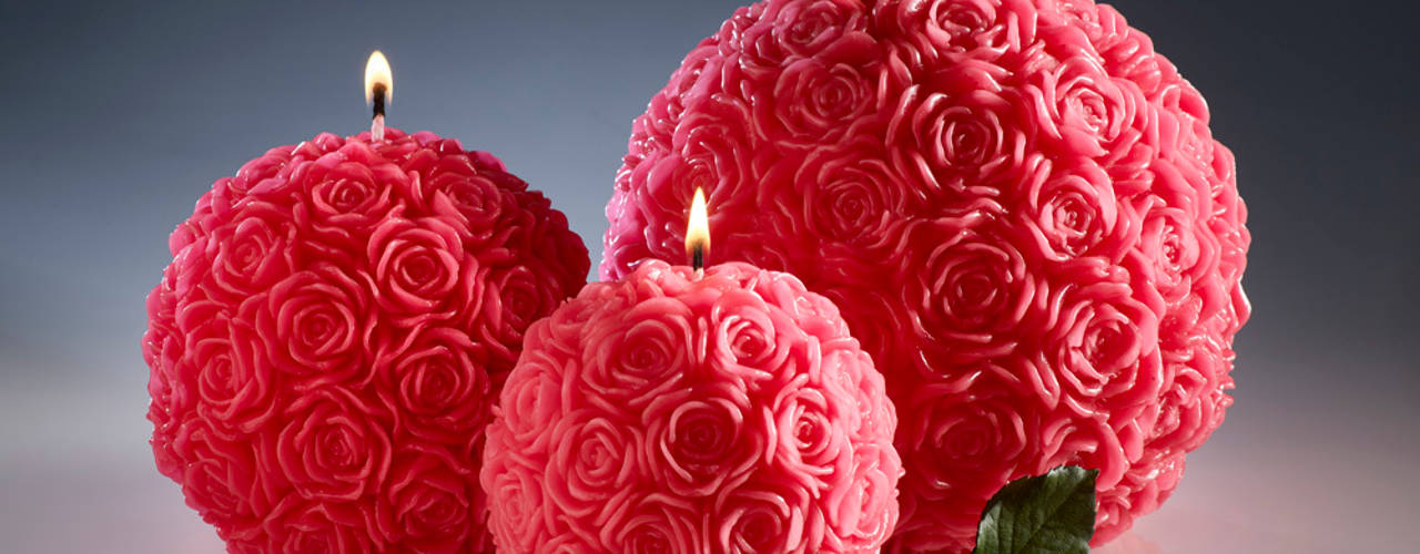 Rose Candles: Uniquely crafted luxurious Rose Ball Candle is an absolute dream, Amelia Candles Amelia Candles Living room