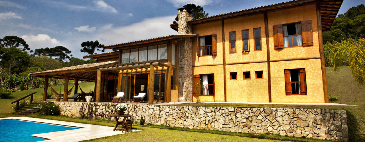 Moradia Rústica em São Lourenço da Serra / SP, Bianka Mugnatto Design de Interiores Bianka Mugnatto Design de Interiores Rustic style house