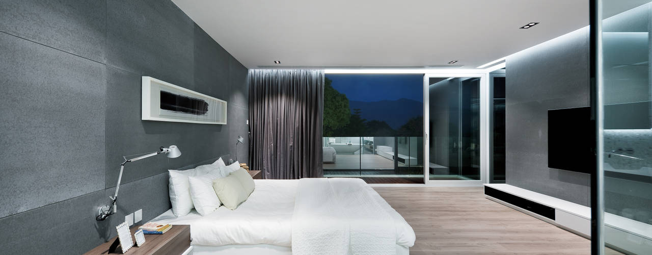 Magazine editorial - House in Sai Kung by Millimeter, Millimeter Interior Design Limited Millimeter Interior Design Limited Kamar Tidur Modern