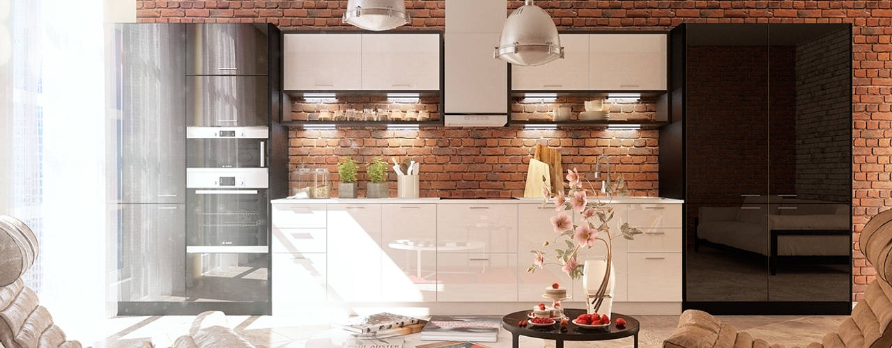 kitchen_loft, Дмитрий Каючкин Дмитрий Каючкин Кухня в стиле лофт