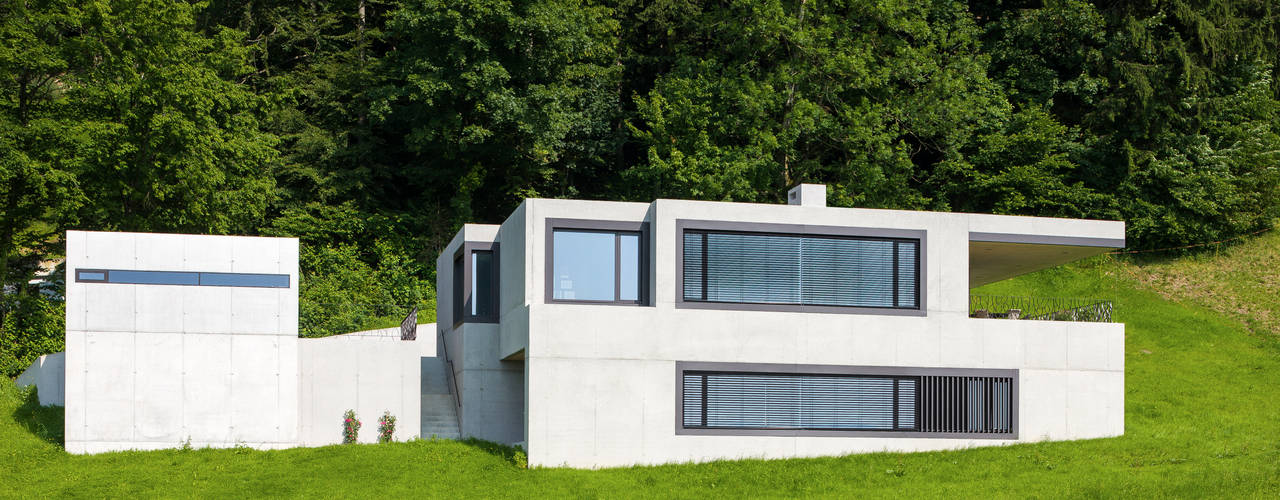 Haus Fluh, marte-huchler marte-huchler Casas de estilo moderno