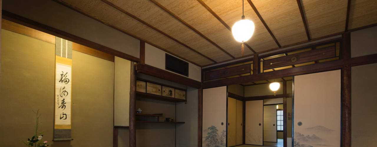 現代に息づく京都の町家 一級建築士事務所 (有)ＢＯＦアーキテクツ 和風デザインの リビング