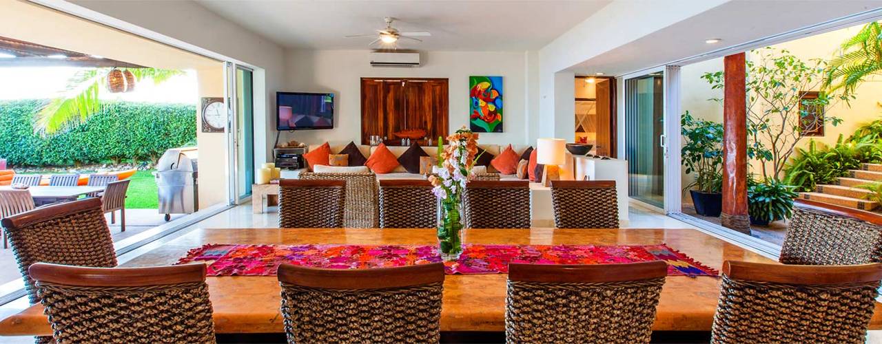 Casa Tortugas, BR ARQUITECTOS BR ARQUITECTOS Tropical style dining room