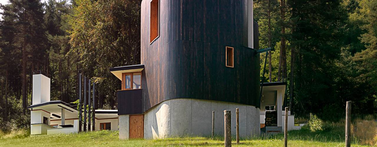Fishing Lodge, Bulgaria, Simon Gill Architects Simon Gill Architects Casas rústicas