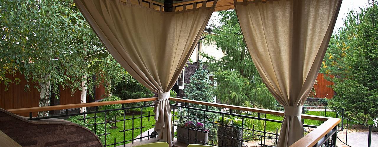 Уличные шторы для беседки, DECOR OUTDOOR DECOR OUTDOOR Modern balcony, veranda & terrace Textile Amber/Gold