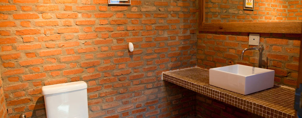 Casa de Campo Cabreúva, Cactus Arquitetura e Urbanismo Cactus Arquitetura e Urbanismo Country style bathroom