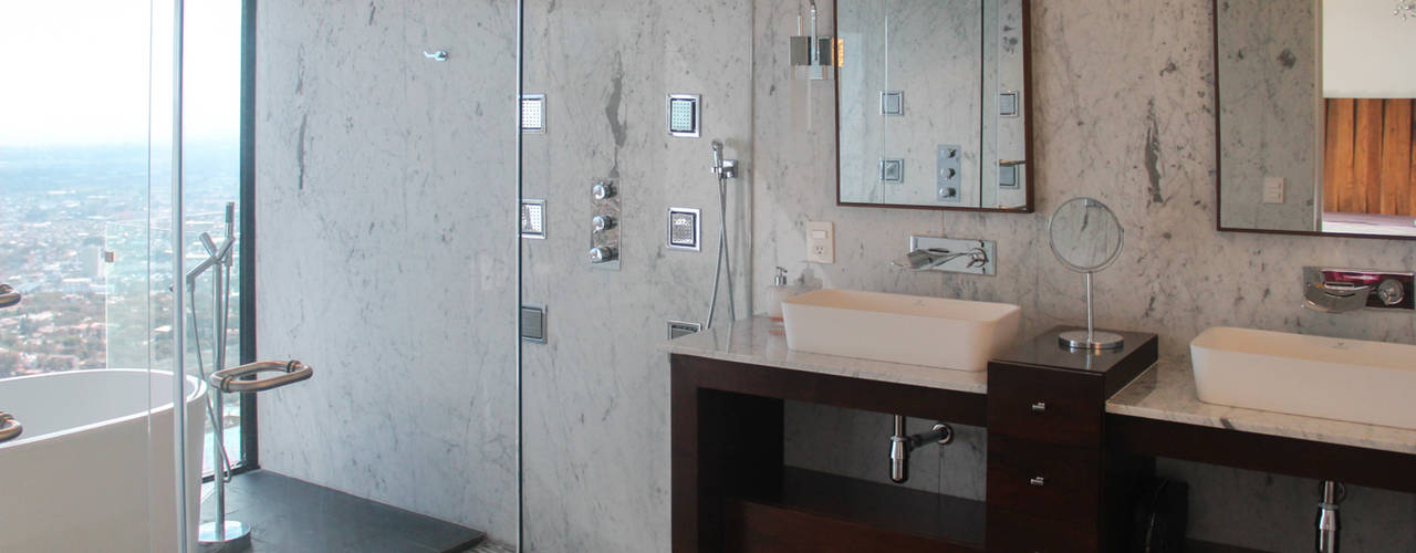 #cumbres369, aaestudio aaestudio Modern bathroom Marble