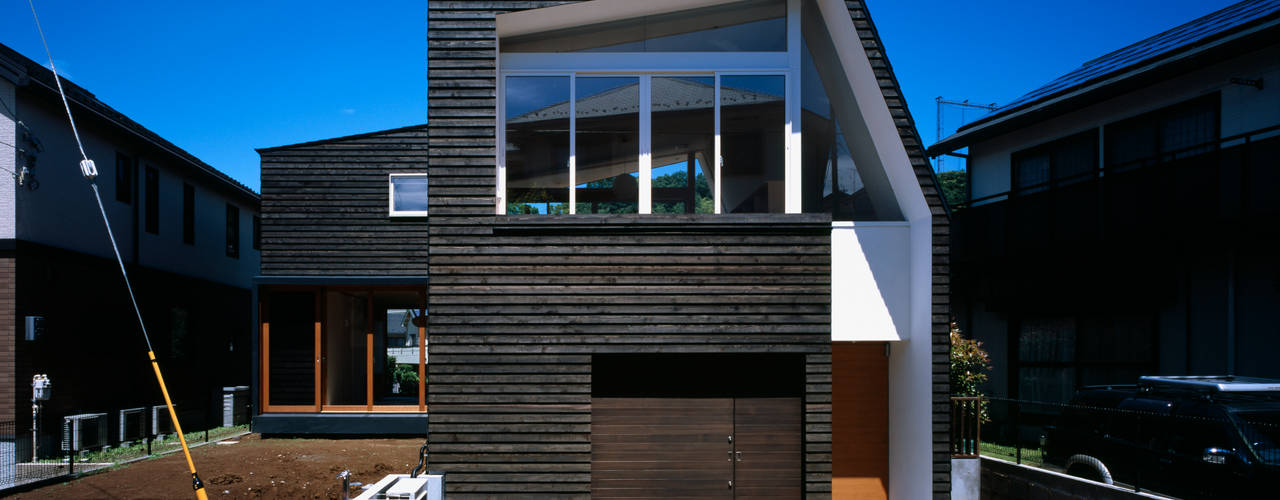 向原の家, 向山建築設計事務所 向山建築設計事務所 Moderne Häuser Holz Holznachbildung