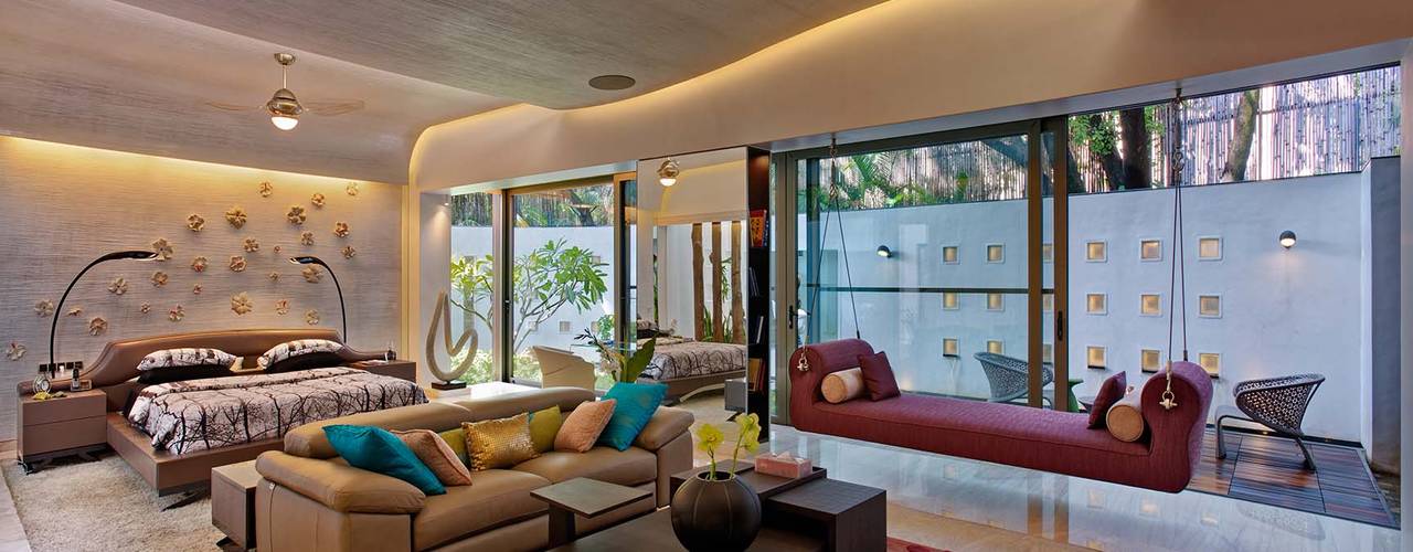 Nest - Private residence at Koregaon Park, TAO Architecture Pvt. Ltd. TAO Architecture Pvt. Ltd. Quartos modernos