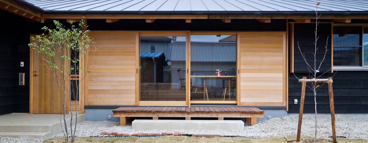 南鹿島のいえ, shu建築設計事務所 shu建築設計事務所 Asian style balcony, veranda & terrace Natural Fibre Beige