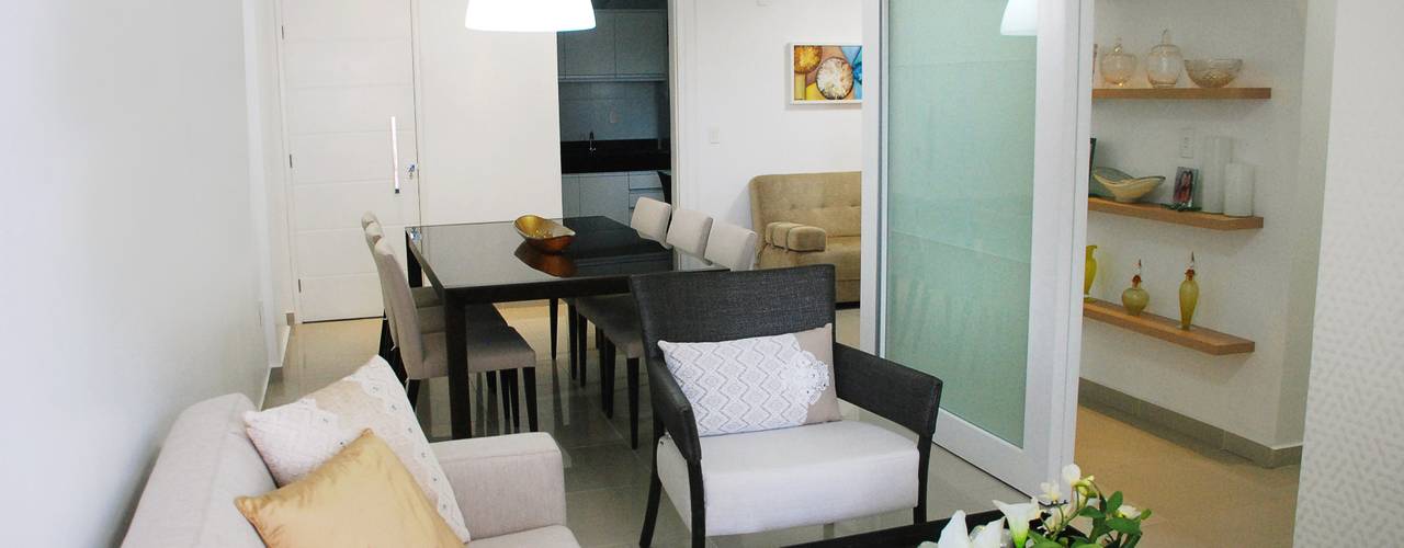 Apartamento MC, Martins Lucena Arquitetos Martins Lucena Arquitetos غرفة المعيشة