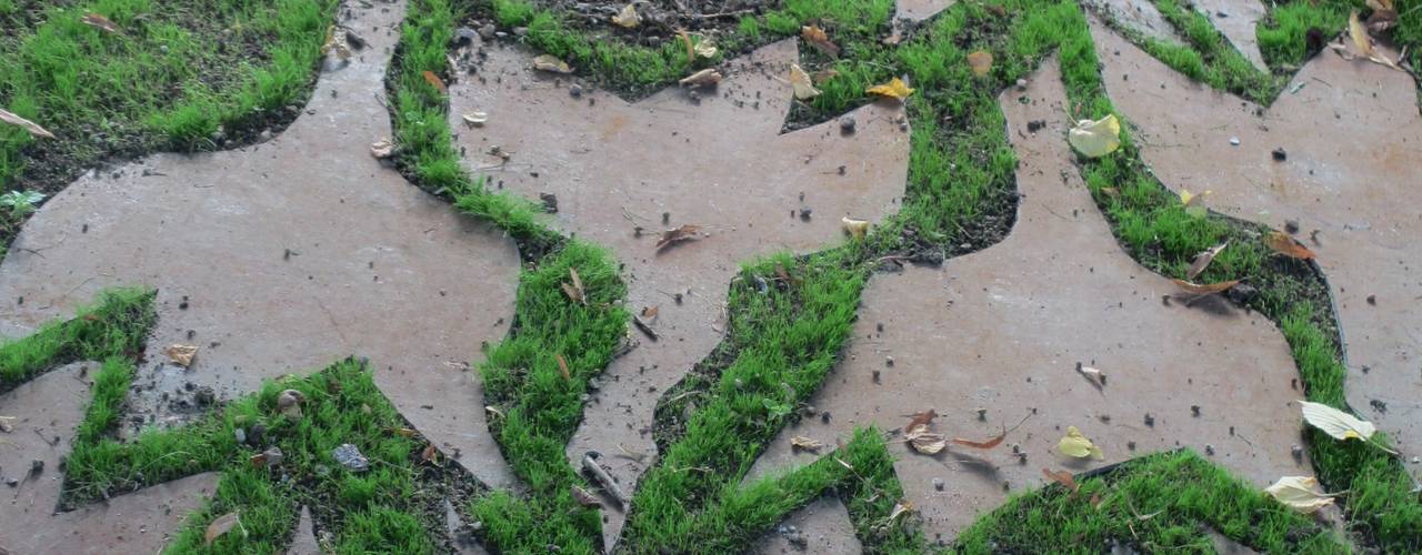 Dallage "LandArt Escher" en Acier , Temo Temo Jardines modernos Hierro/Acero