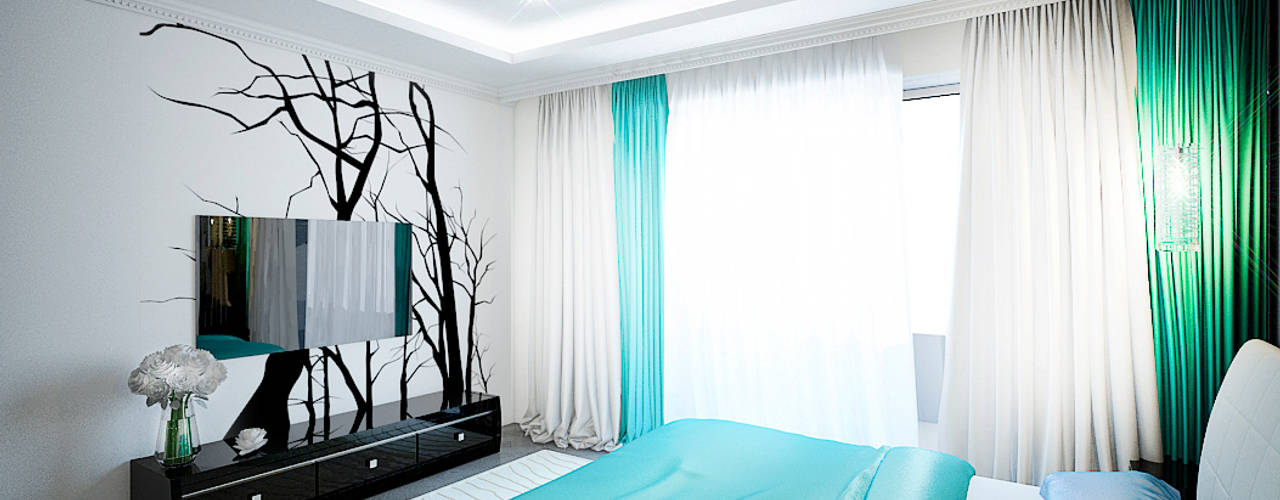 Tree rooms apartment “Zatishie” in Elektrostal, Moscow Region, Russia., Insight Vision GmbH Insight Vision GmbH Dormitorios modernos