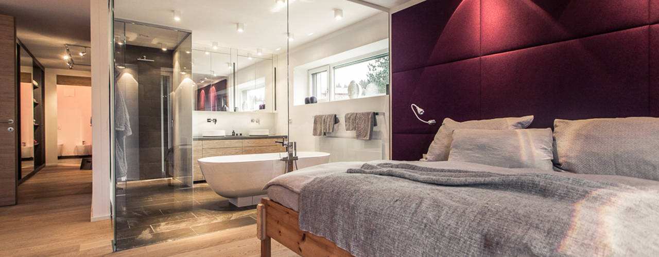 Von der alten Villa zum coolen Luxus-Loft, Meissl Architects ZT GmbH Meissl Architects ZT GmbH Modern style bedroom