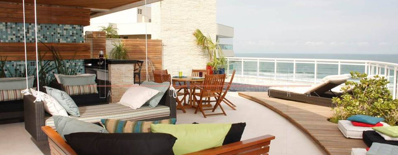 Cobertura praia, LX Arquitetura LX Arquitetura Balcones y terrazas modernos: Ideas, imágenes y decoración