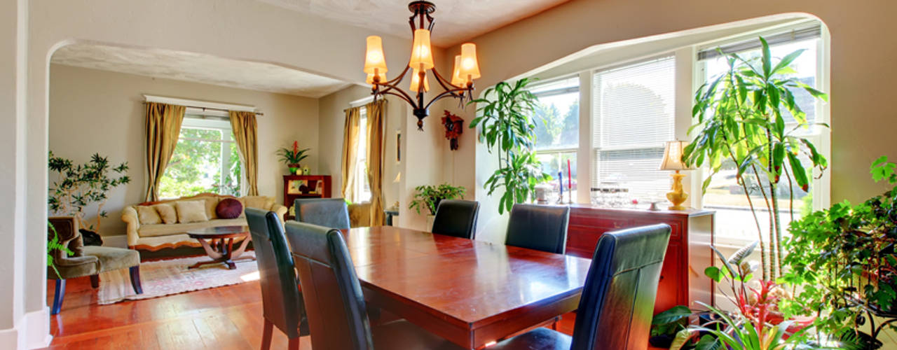Plants in interior design, Custom Media Custom Media Classic style dining room Natural Fibre Beige