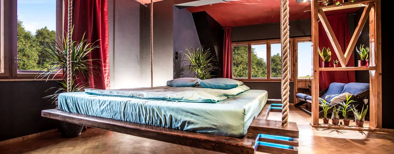 Wiszące łóżko Imperial Couch, Hanging beds Hanging beds Dormitorios de estilo minimalista Camas y cabeceros