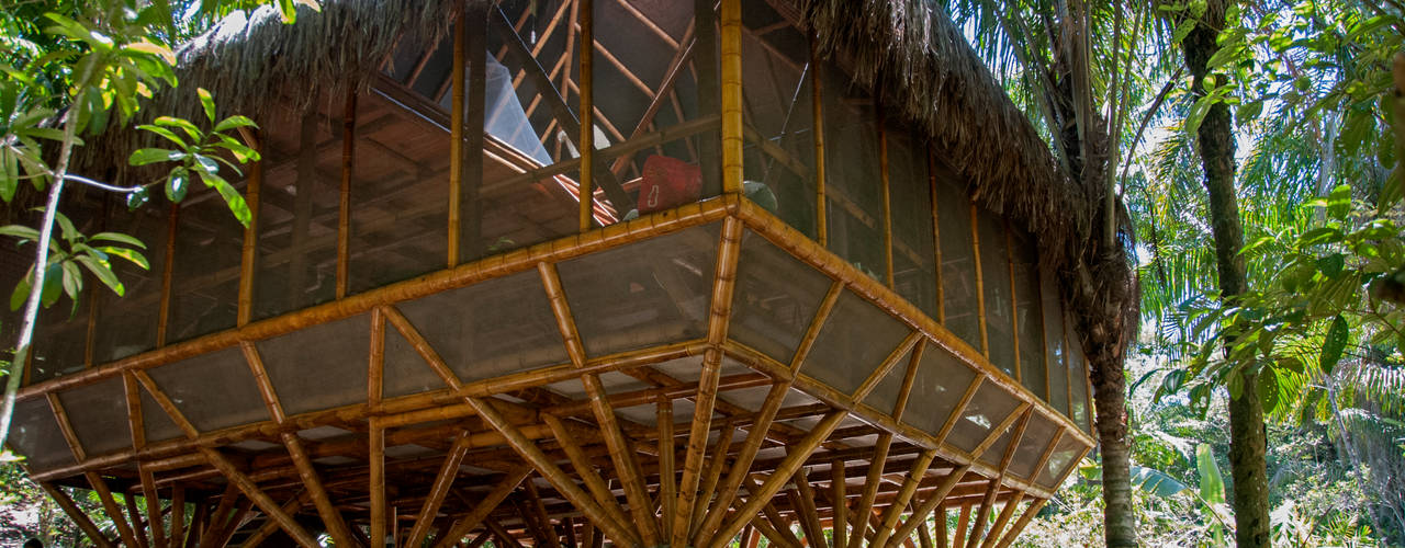 Universo Pol - Morro de San Pablo, IR arquitectura IR arquitectura Tropical style bedroom Bamboo Green