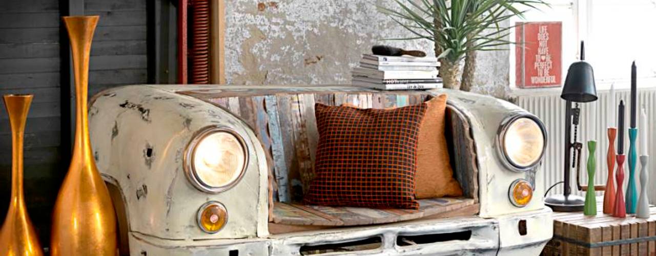 homify Eclectische woonkamers Hout Hout