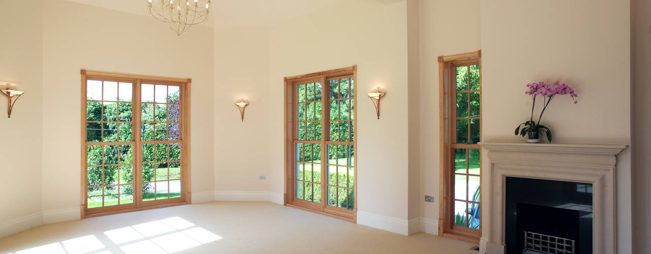 Neo Classical Design For New Build Family Home, Marvin Windows and Doors UK Marvin Windows and Doors UK Pintu & Jendela Gaya Klasik