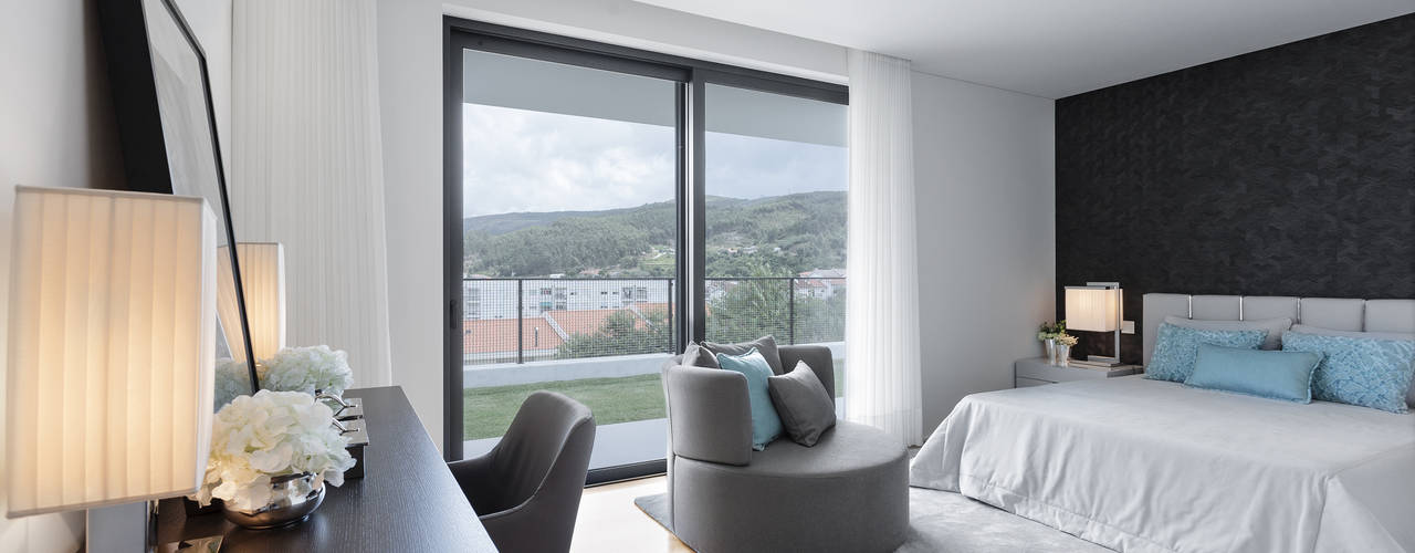 Casa em Braga, CASA MARQUES INTERIORES CASA MARQUES INTERIORES Dormitorios de estilo moderno
