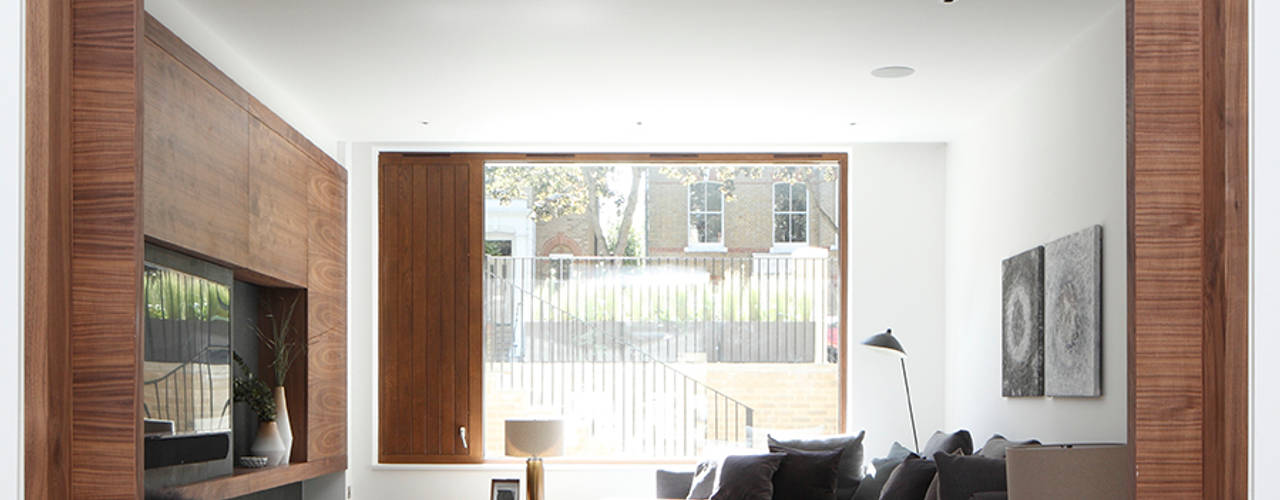 Macauley Road Townhouses, Clapham, Squire and Partners Squire and Partners Modern living room