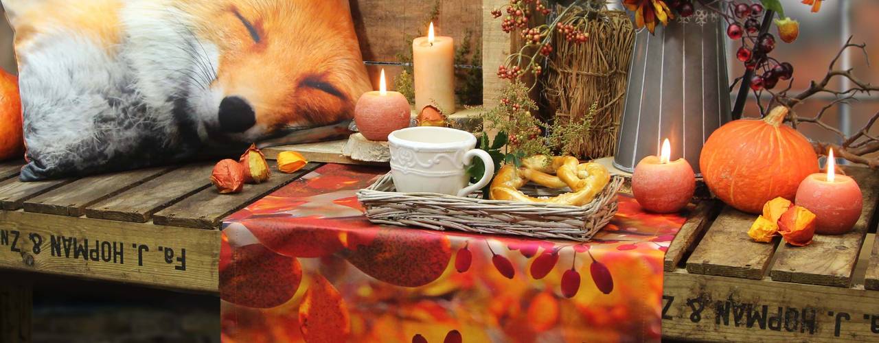 Willkommen Herbst - die neue Tischwäsche-Kollektion von Sander, Sander Tischwäsche Sander Tischwäsche Country style dining room Textile Amber/Gold