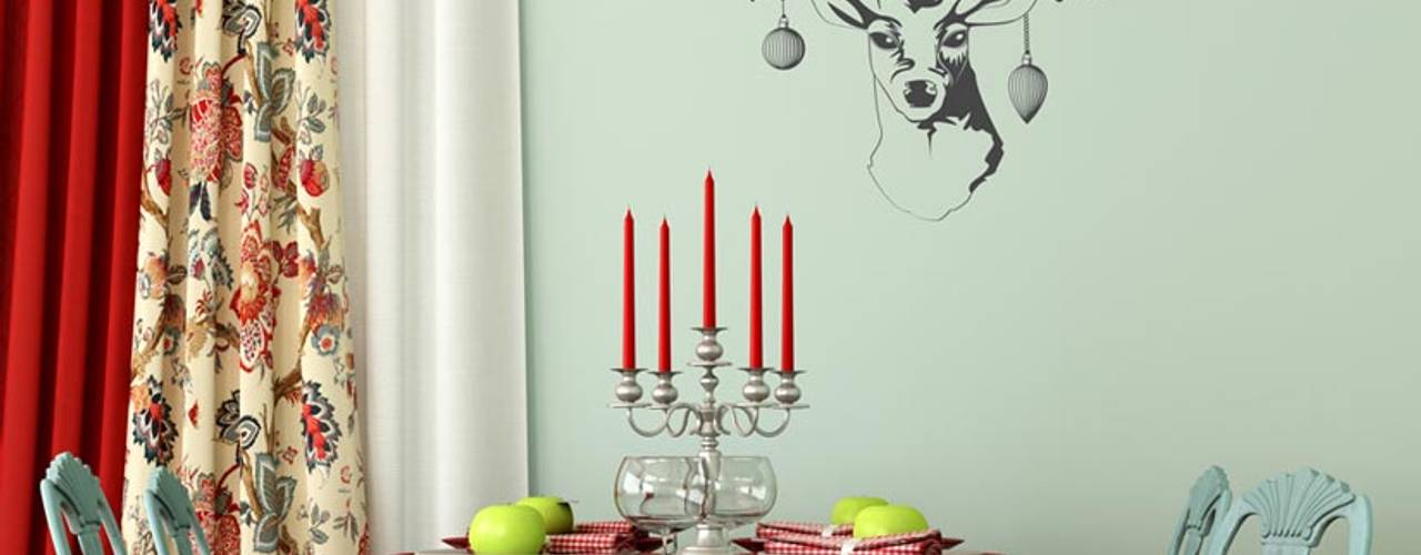 Christmas wall sticker decorations, Vinyl Impression Vinyl Impression Modern Duvar & Zemin