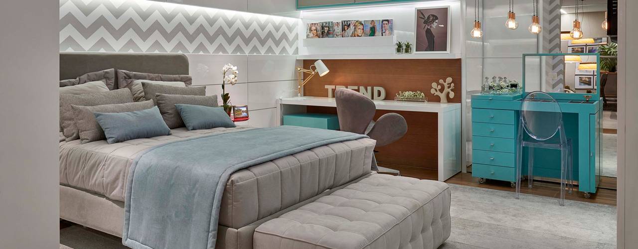 Decora Líder Belo Horizonte - Quarto da Blogueira de Moda, Lider Interiores Lider Interiores Modern style bedroom