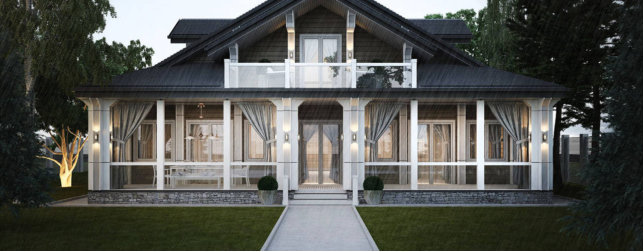 Проект дома в классическом стиле, Way-Project Architecture & Design Way-Project Architecture & Design منازل خشب Wood effect