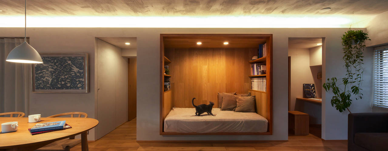 覚王山のリノベーション, Nobuyoshi Hayashi Nobuyoshi Hayashi Modern style bedroom