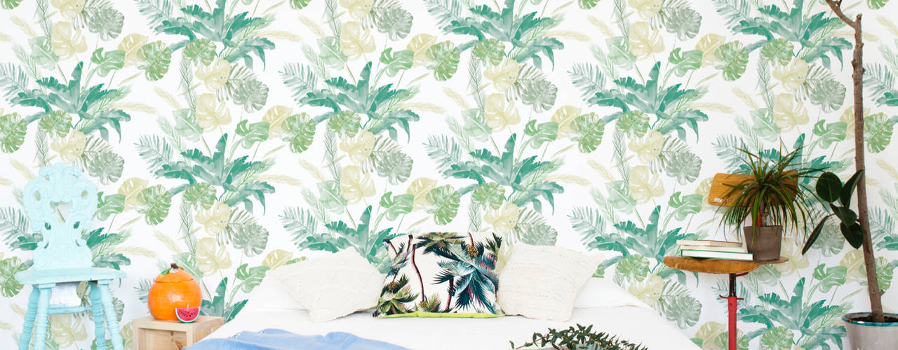 Lara Costafreda, Bloompapers Bloompapers Tropical style walls & floors Paper