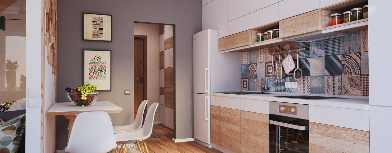 APARTMENT “VERBI”, Polygon arch&des Polygon arch&des Minimalist kitchen