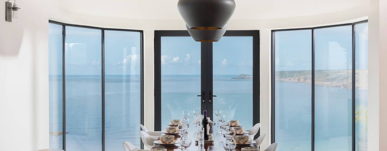 Gwel-An-Treth, Sennen Cove, Cornwall, Laurence Associates Laurence Associates Salas de jantar modernas