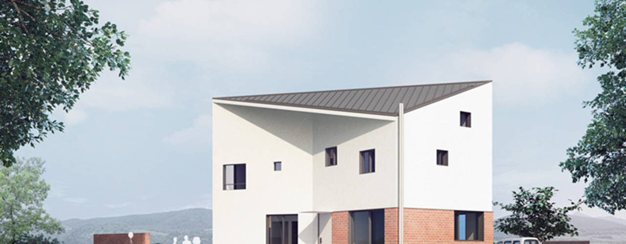 elbow house, IDÉEAA _ 이데아키텍츠 IDÉEAA _ 이데아키텍츠 Minimalist houses