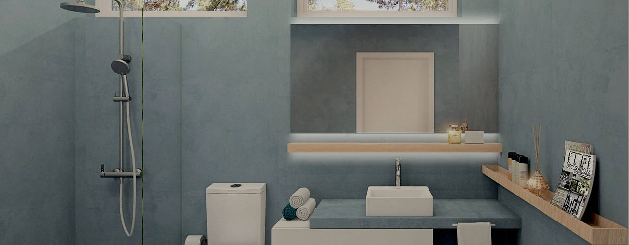 Moradia Sintra, MRS - Interior Design MRS - Interior Design Modern Bathroom Blue