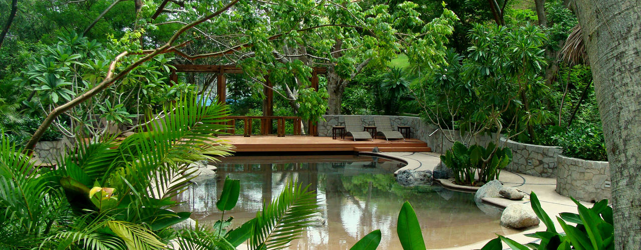 El Descanso Natural Pool, BR ARQUITECTOS BR ARQUITECTOS Tropical style pool