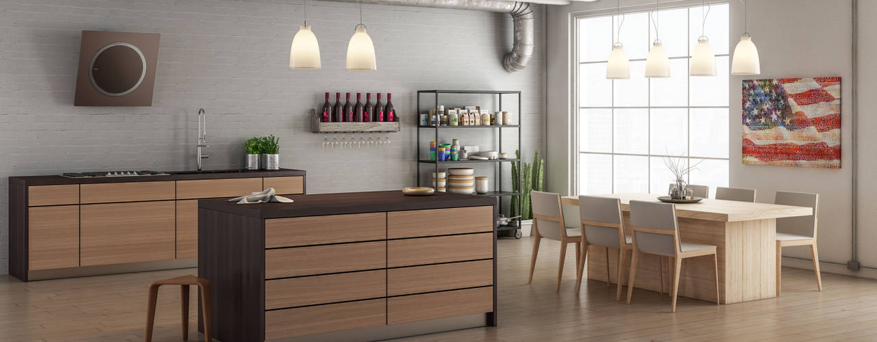 Cucina, Simone Manna 3D Simone Manna 3D Dapur Modern Kayu Wood effect