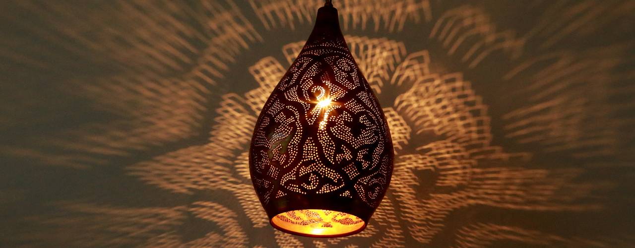 orientalische Hänge-Lampen, Oriental Moon Oriental Moon Living room Copper/Bronze/Brass