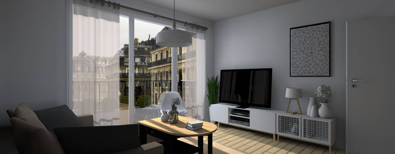 Espaces à vivre doux & lumineux, Sandia Design Sandia Design Minimalist living room