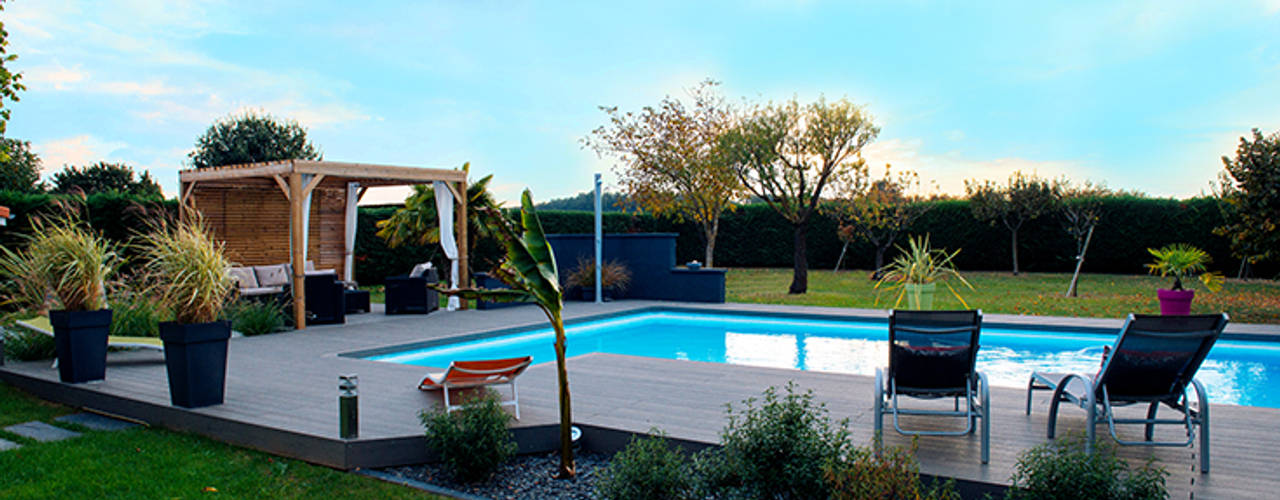 Vom biederen Außenbereich zum modernen Garten mit Traum-Pool | homify