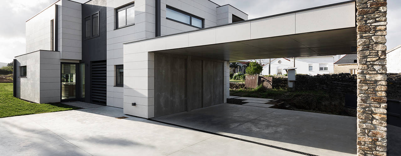 Vivienda en Mugardos, AD+ arquitectura AD+ arquitectura Eengezinswoning Steen