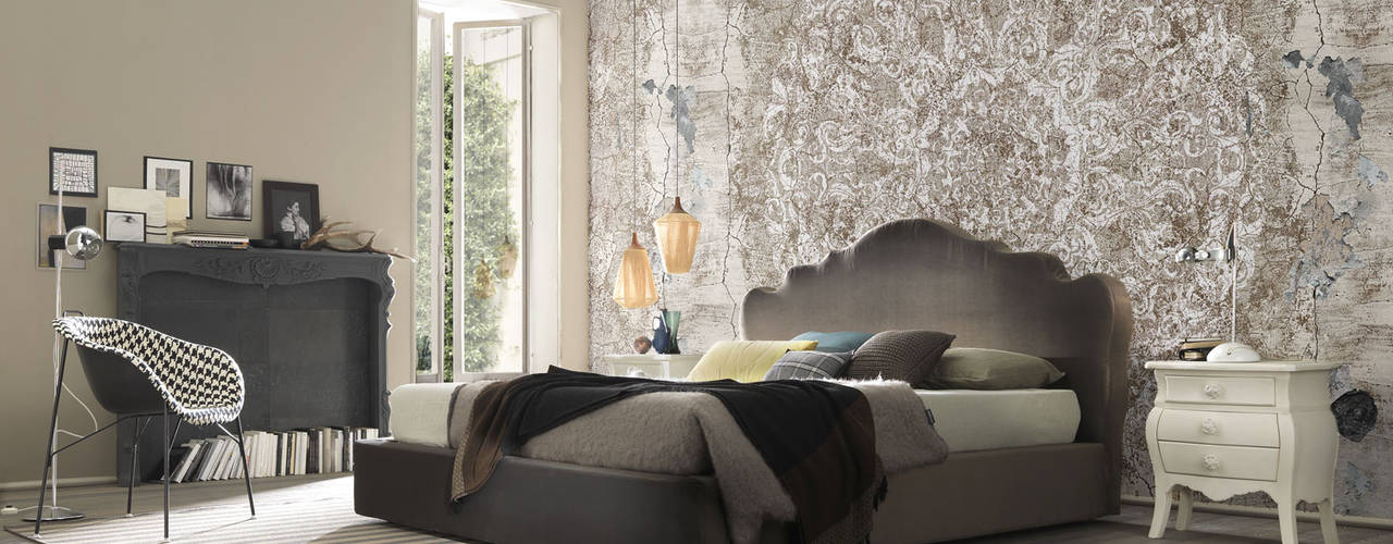 Wallpaper, Els Home Els Home Eclectic style bedroom Paper Brown Accessories & decoration