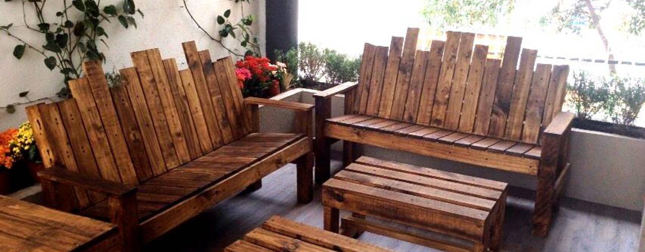 Salas Ecológicas , Biogibson Biogibson Hiên, sân thượng phong cách công nghiệp Gỗ Wood effect