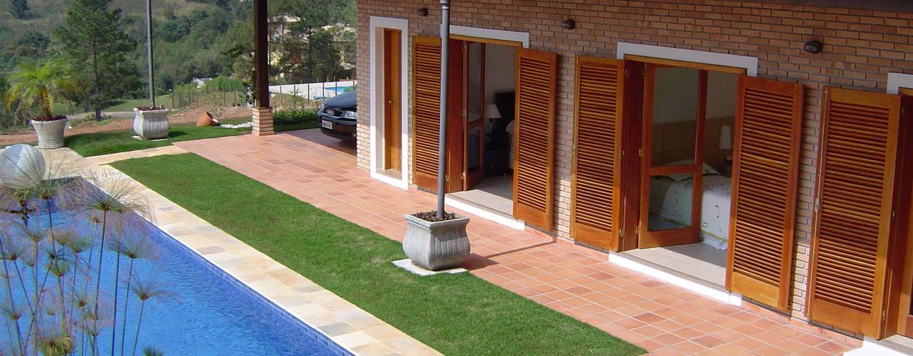 Casa de campo em São Roque, GATE Arquitetos Associados GATE Arquitetos Associados Rustic style houses