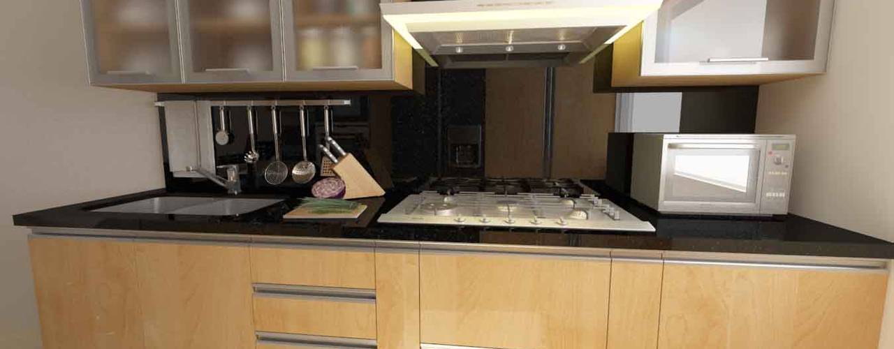 Cocinas Modelo Apartamentos EVC, OPFA Diseños y Arquitectura OPFA Diseños y Arquitectura Кухня в стиле модерн