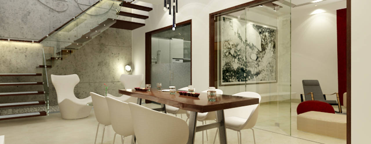 Suneja Residence, Space Interface Space Interface Modern dining room