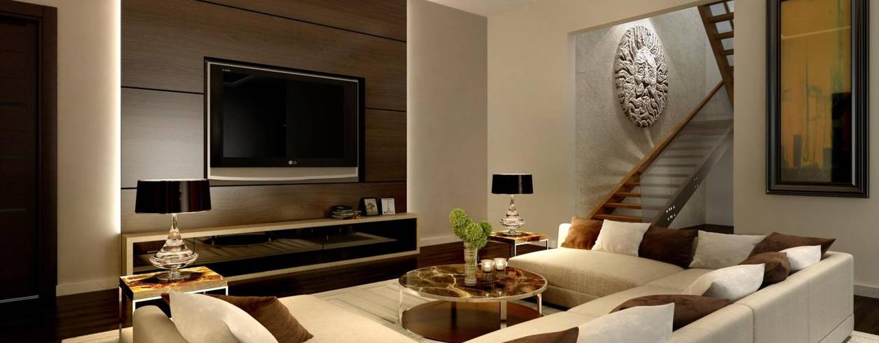 Pent house, Dutta Kannan Partners Dutta Kannan Partners Modern living room